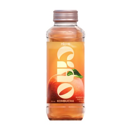 Kombucha à la pêche 33 cl - CIAO KOMBUCHA