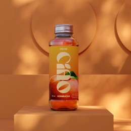 Kombucha à la pêche 33 cl - CIAO KOMBUCHA