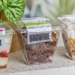 DATE COURTE - Dessert en verrine Brownie FRAIS 110 gr - CUVO