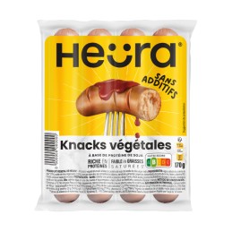 Knacks Végétales - Saucisses végétales de Francfort 170 gr - HEURA