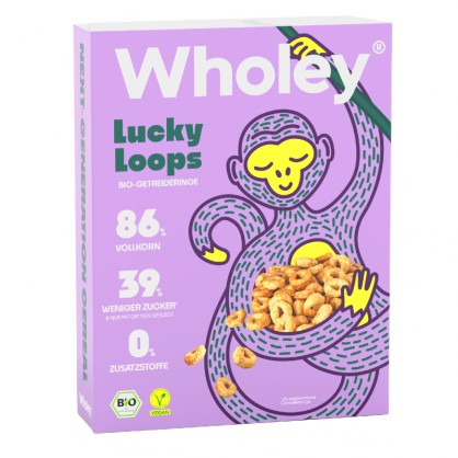Céréales Lucky Loops BIO - Wholey - vegetalfood