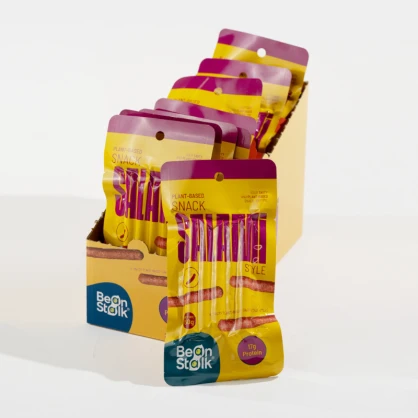 Snacks Sticks Salami, à base de soja 50 gr - BEANSTALK