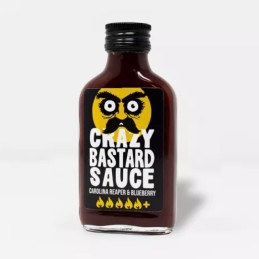 Sauce Piquante Carolina Reaper & Myrtille 100ml - Crazy Bastard Sauce - vegetalfood