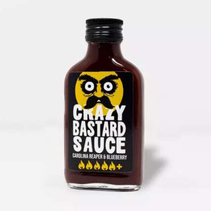 Sauce Piquante Carolina Reaper & Myrtille 100ml - Crazy Bastard Sauce - vegetalfood
