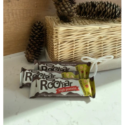 Barre Protéinée recouverte de chocolat Noisettes BIO 40g - ROOBAR