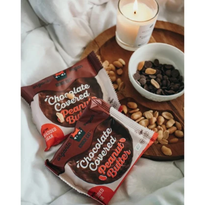Cookie protéiné au Beurre de Cacahuète recouvert de chocolat BIO 50g - KOOKIE CAT