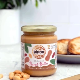 Beurre de cacahuètes (lisse et sans sel ajouté) BIO 250 gr - BIONA ORGANIC