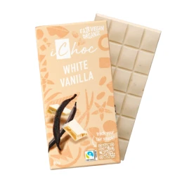 Tablette de chocolat White Vanilla BIO 80 gr - ICHOC