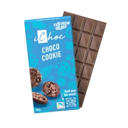 Tablette de chocolat Choco Cookie BIO 80 gr - ICHOC