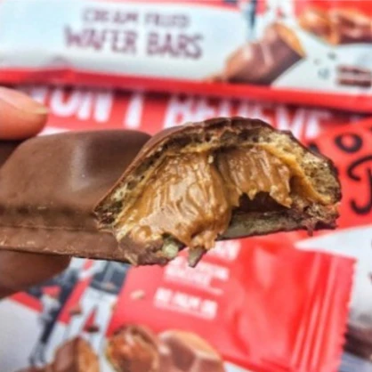 Gaufrettes chocolat fourrées crème de noisette 33 gr - LOVE RAW