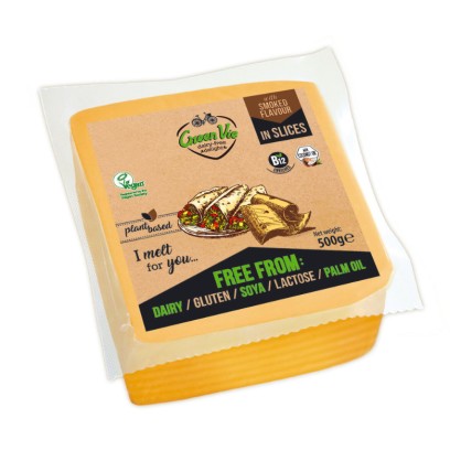 DDM 09/08/25 - Tranches saveur Gouda Fumé - 1 x 500 gr - GREENVIE