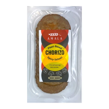 DDM 16/07/25 - Tranches végétales saveur CHORIZO fumées 100 gr - AMALA