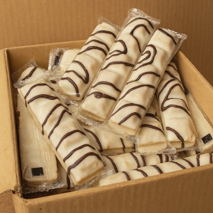 Gaufrettes chocolat blanc fourrées à la crème caramel salé 100 gaufrettes - VRAC - vegetalfood
