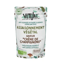 Assaisonnement végétal saveur Crème de champignons 75 g - Vétéjal  vegetalfood