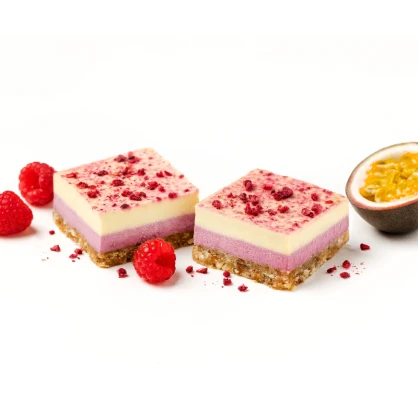 Cheesecakes duo saveur Framboise & Fruit de la passion 130 g – Nats Rawline - vegetalfood