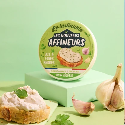 Le Tartinable Ail & Fines Herbes 120g - LES NOUVEAUX AFFINEURS - vegetalfood