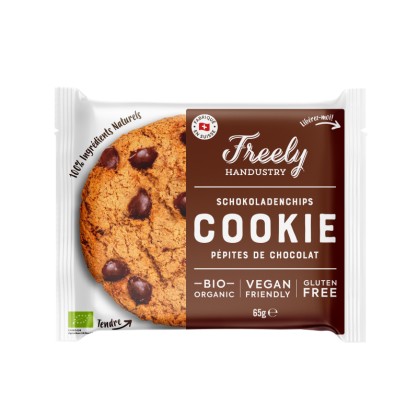 Cookie vegan aux pépites de chocolat BIO 65g - Freely Handustry - vegetalfood