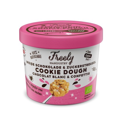 Cookie dough chocolat blanc & confettis BIO 90 g - Freely Handustry - vegetalfood