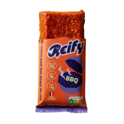 Barre protéinée salée saveur BBQ 50 g - Reify - vegetalfood
