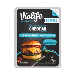 Tranches Suprême saveur Cheddar 140 g - Violife - vegetalfood