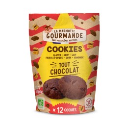 Cookies tout chocolat BIO 150g - La Marmotte Gourmande - vegetalfood