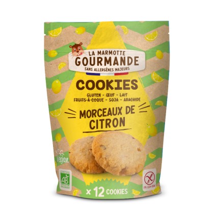 Cookies Citron BIO 150g - La Marmotte Gourmande - vegetalfood