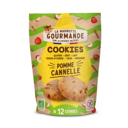 Cookies Pomme Cannelle BIO 150g - La Marmotte Gourmande - vegetalfood