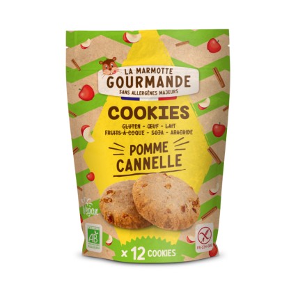 Cookies Pomme Cannelle BIO 150g - La Marmotte Gourmande - vegetalfood