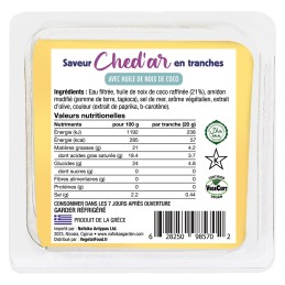 Tranché Ched'ar Vegan 200 gr - Nafsika's Garden