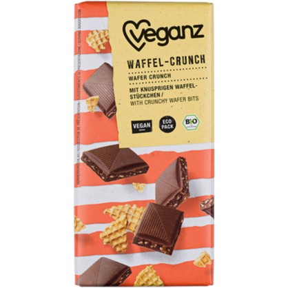 Tablette de chocolat aux éclats de gaufrette croquante - Veganz