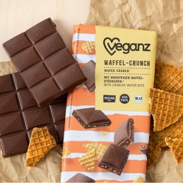 Tablette de chocolat aux éclats de gaufrette croquante - Veganz