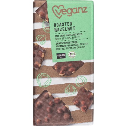 Tablette de Chocolat aux Noisettes grillées 90 gr - VEGANZ