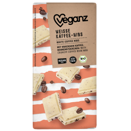 Tablette de Chocolat Blanc et Graines de café Bio - Veganz
