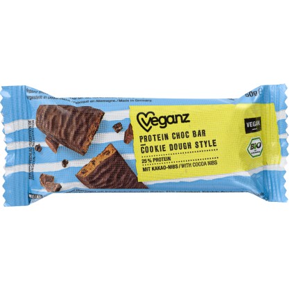 Barre protéinée Chocolat et Cookie dough 50 gr - VEGANZ