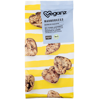 Biscuits Cœurs Bio Marbré au Cacao - Veganz