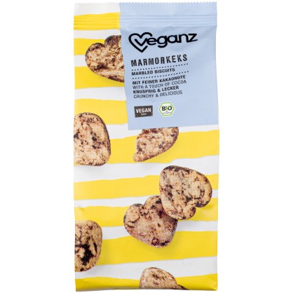 Biscuits cœurs Marbré au Cacao 150 gr - VEGANZ