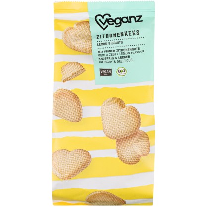 Biscuits cœurs Citron 150 gr - VEGANZ