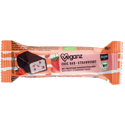 Barre au Chocolat et à la Fraise 40 gr - VEGANZ