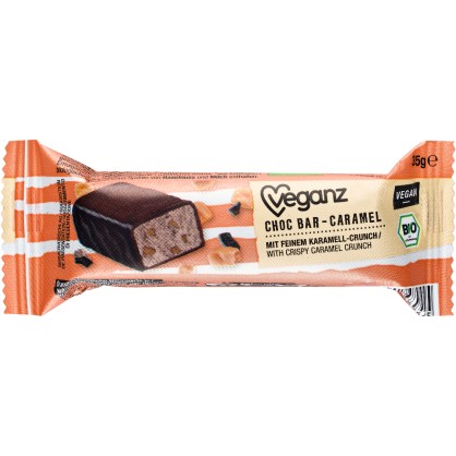 Barre au Chocolat et au Caramel 40 gr - VEGANZ