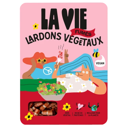 Lardons végétaux goût fumé - LA VIE