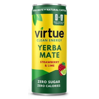 Boisson énergisante yerba mate fraise et citron 250 ml - VIRTUE