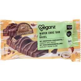 Gaufrettes BIO au chocolat fourrées à la crème de noisette 30 gr - Veganz
