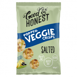 Chips poppées Veggie Salées Pois Cassé Vert & Haricot Noir 85 gr - Good and Honest