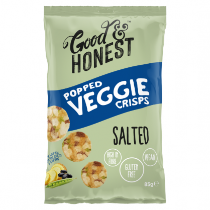 Chips poppées Veggie Salées Pois Cassé Vert & Haricot Noir 85 gr - Good and Honest