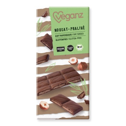 STOP - Tablette de Chocolat Nougat praliné BIO 85 gr - VEGANZ