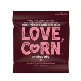 100 x Maïs grillé premium fumé BBQ 20 gr - Love Corn