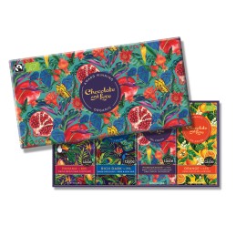 Chocolate & Love - Coffret cadeau chocolat noir Pomegranate 4 x 80 gr