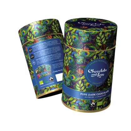 Chocolate & Love - Coffret en métal Dark Chocolate mix 30 x 5.5 gr