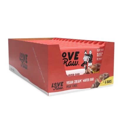 Multipack gaufrettes chocolat fourrées crème de noisette 6 x 21.5 gr - LOVERAW