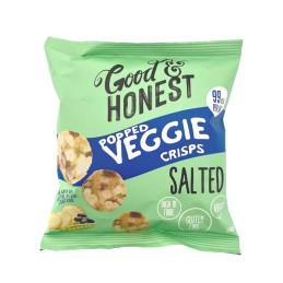 Chips poppées Veggie Salées Pois Verts, Pomme de Terre & Haricots Noirs 23 gr - Good and Honest